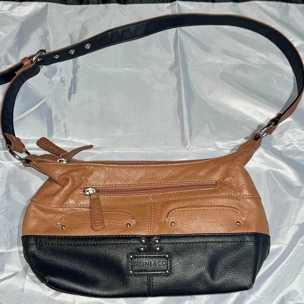 Stone and Co Brown and Black Crossbody Purse Bag 